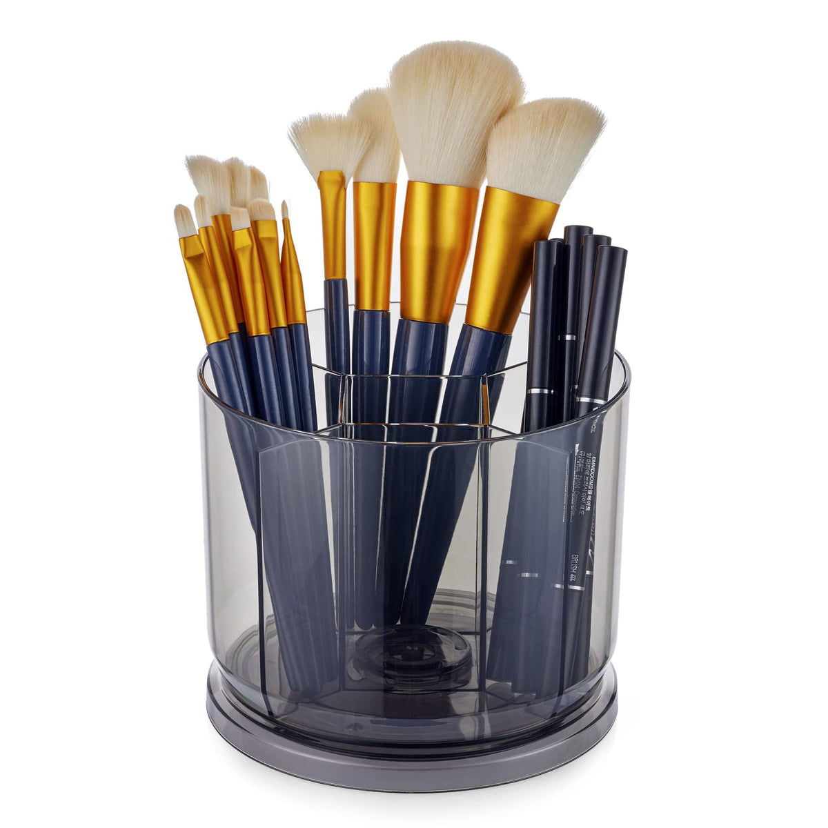 Makeup Brush Holder Organizer, Rotating Makeup Organizer for Vanity