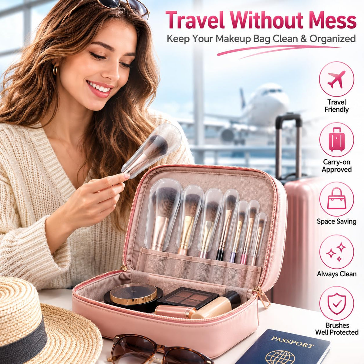 Makeup Brush Covers, 30PCS Clear Make up Brush Protective Protector