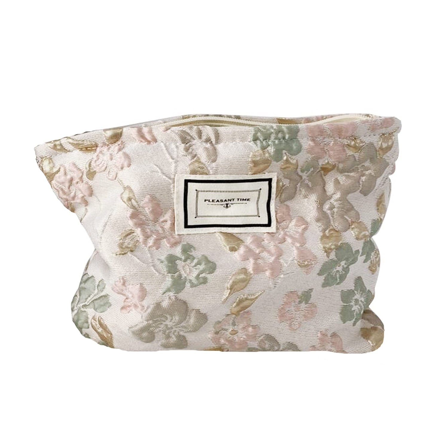 Cosmetic Bags for Women, Large Floral Makeup Bag for Purse, Dark Red Rose