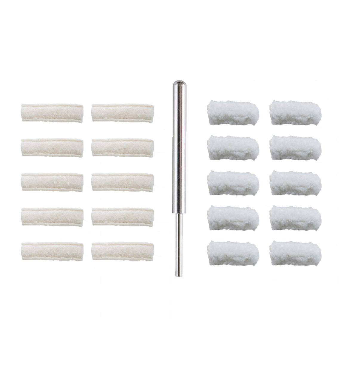 Type 316 Stainless Steel Anodes (Bit) with Sleeves for Brush Plating (Stainless Steel Bit with (10) 1/4" Cotton & (10) Wooley Sleeves)