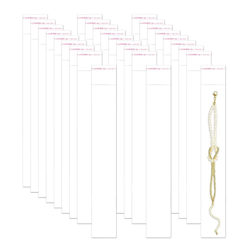 Long Self Adhesive Cellophane Bags 1x8 Clear Self Stick Cello Baggies 100pcs Skinny OPP Poly Glassine Bags 2mil for Toothbrush Pencil Necklace Candy Crafts Coffee Spoon Lip Brush Straw
