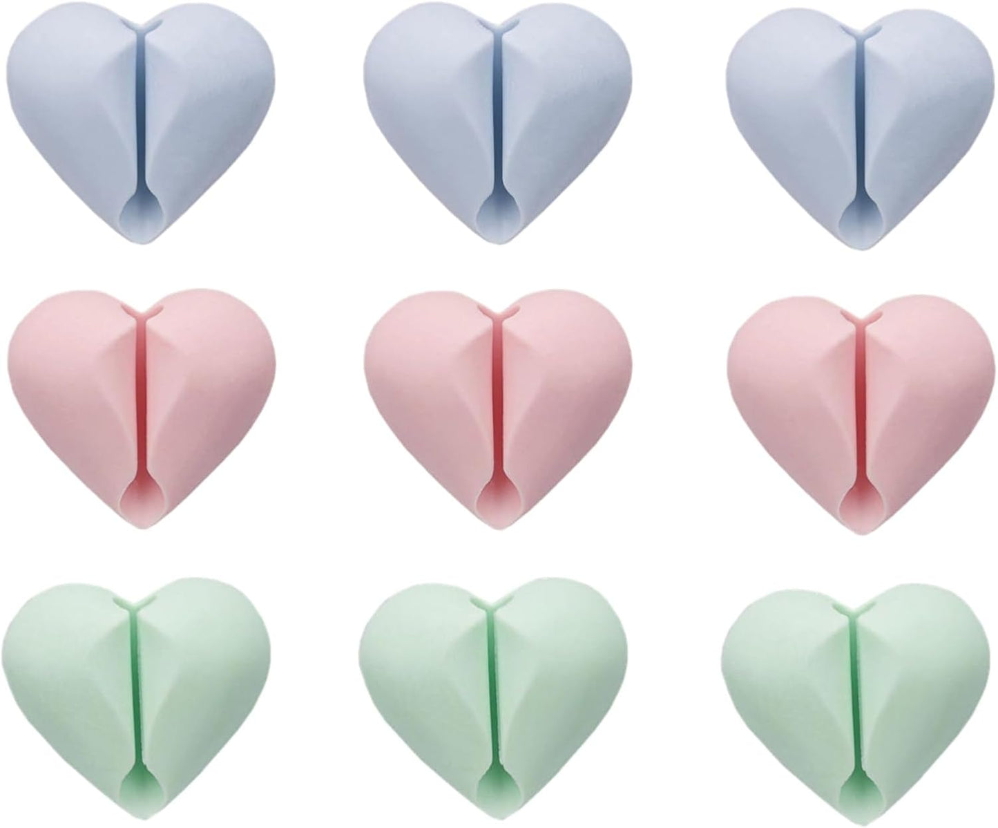 9 PCS Lip Brush Holder, Pink Blue Green