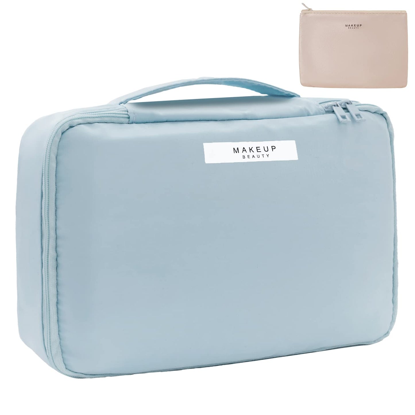 Queboom Travel Makeup Bag Cosmetic Bag Toiletry Bag for Women & Men, Green
