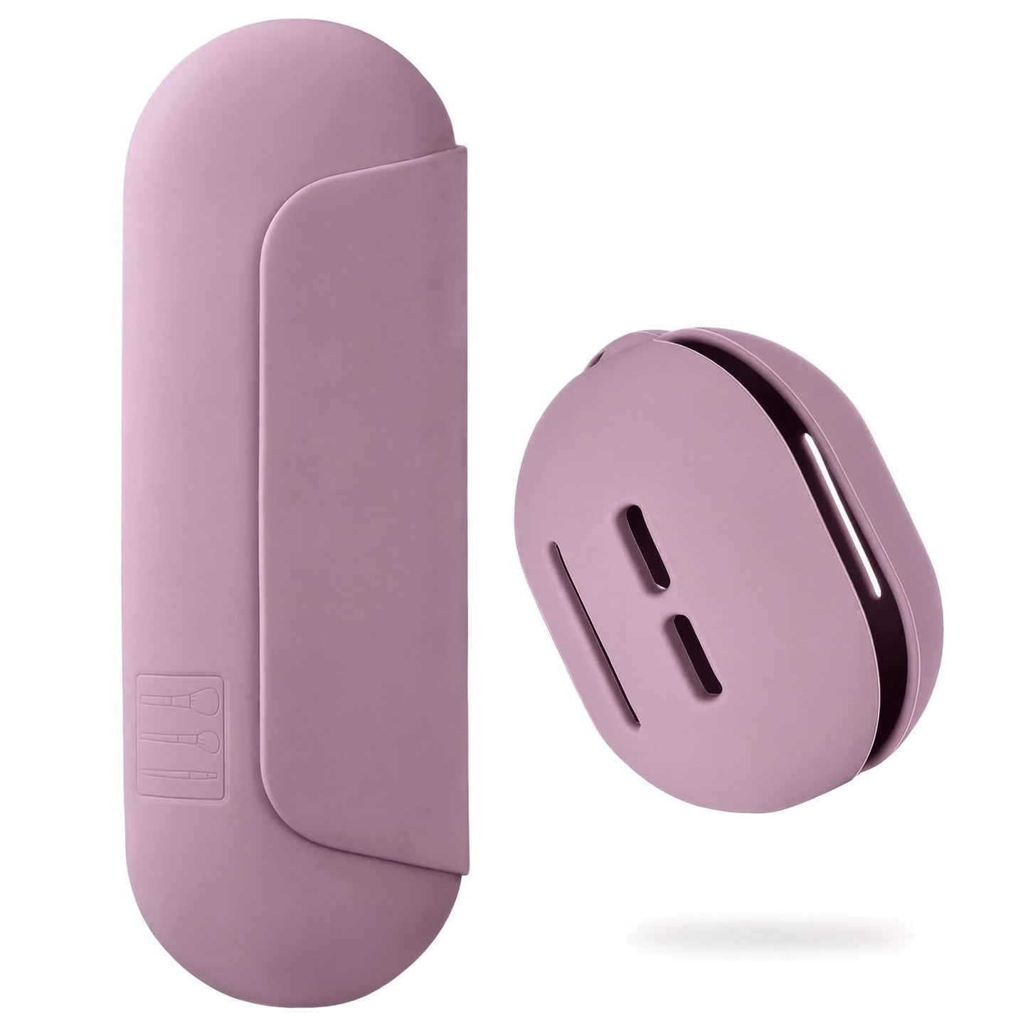 AGIKET Soft Silicone Makeup Brush Holder Large Travel Portable Cosmetic Bag