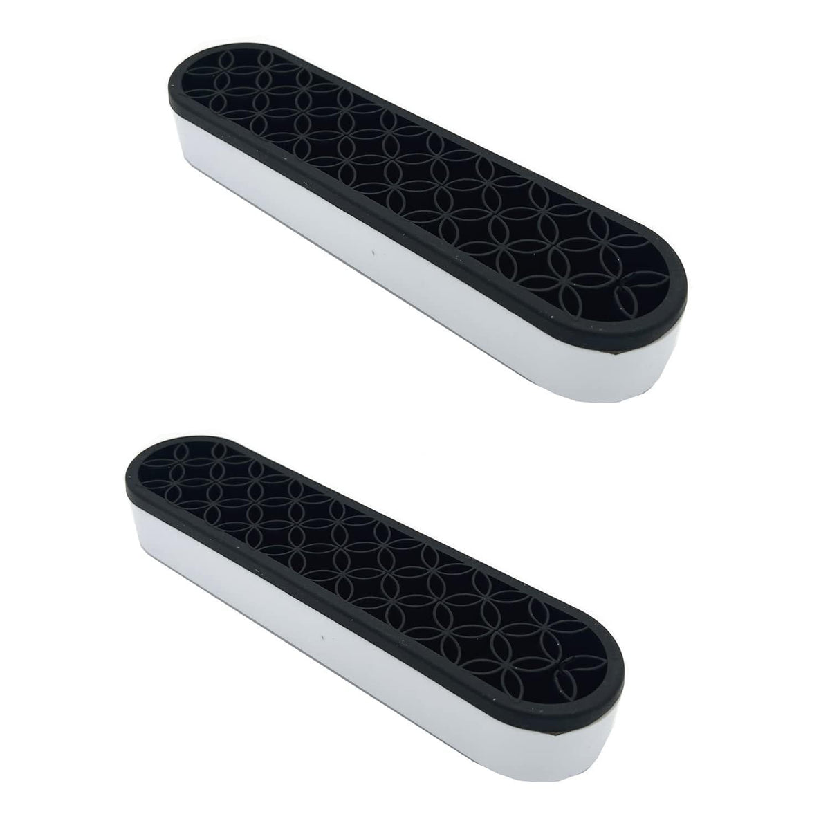 2 PCS Multi-Purpose Cosmetic Storage Box, Desktop Organizers Silicone Make Up Brush Storage Stand, Desktop Storage Box for Eyeliner Pencil, Art Supplies, Painting Brush (Grey)