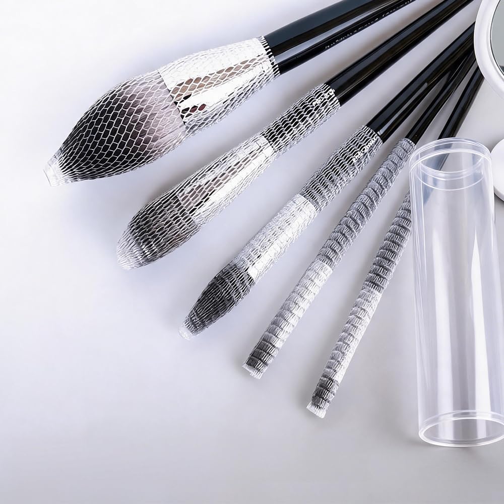 120Pcs Makeup Brush Protector Guards, Expandable Mesh Nets Anti-Dust Anti-Frizz Sleeves, Keep Bristles In Perfect Shape