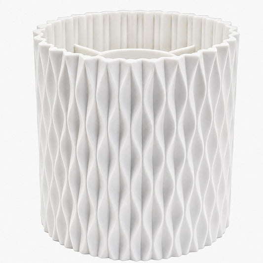 360° Rotating Makeup Brush Holder Organizer, White