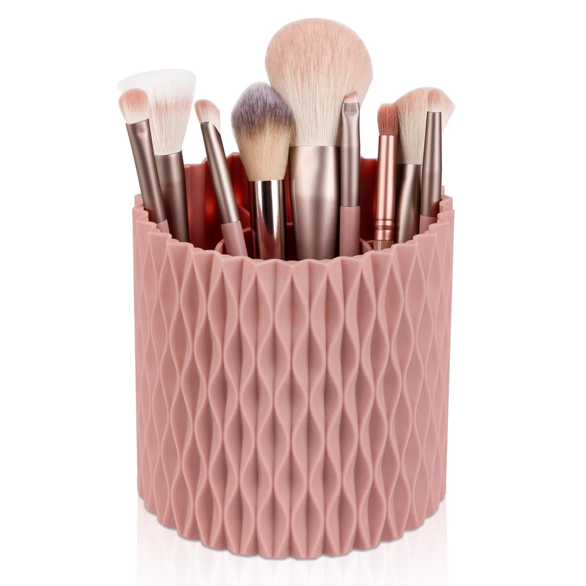 Anyoifax 360 Rotating Makeup Brush Holder Make Up Brushes Organizer, White