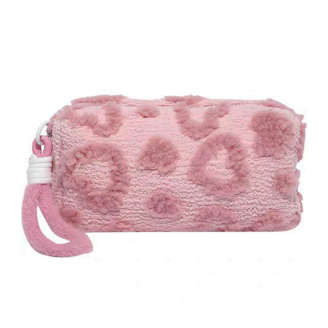 Cosmetic Bags for Women, Large Floral Makeup Bag for Purse, Dark Red Rose