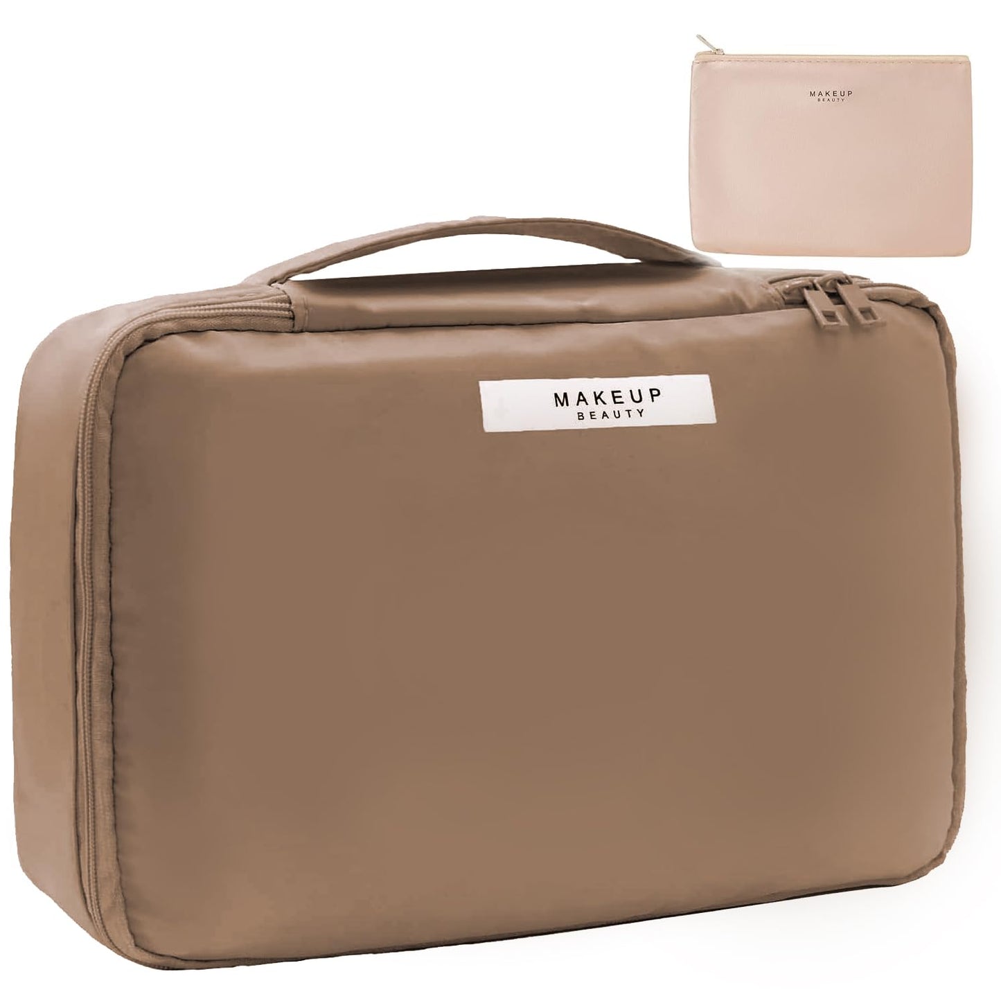 Queboom Travel Makeup Bag Cosmetic Bag Toiletry Bag for Women & Men, Green