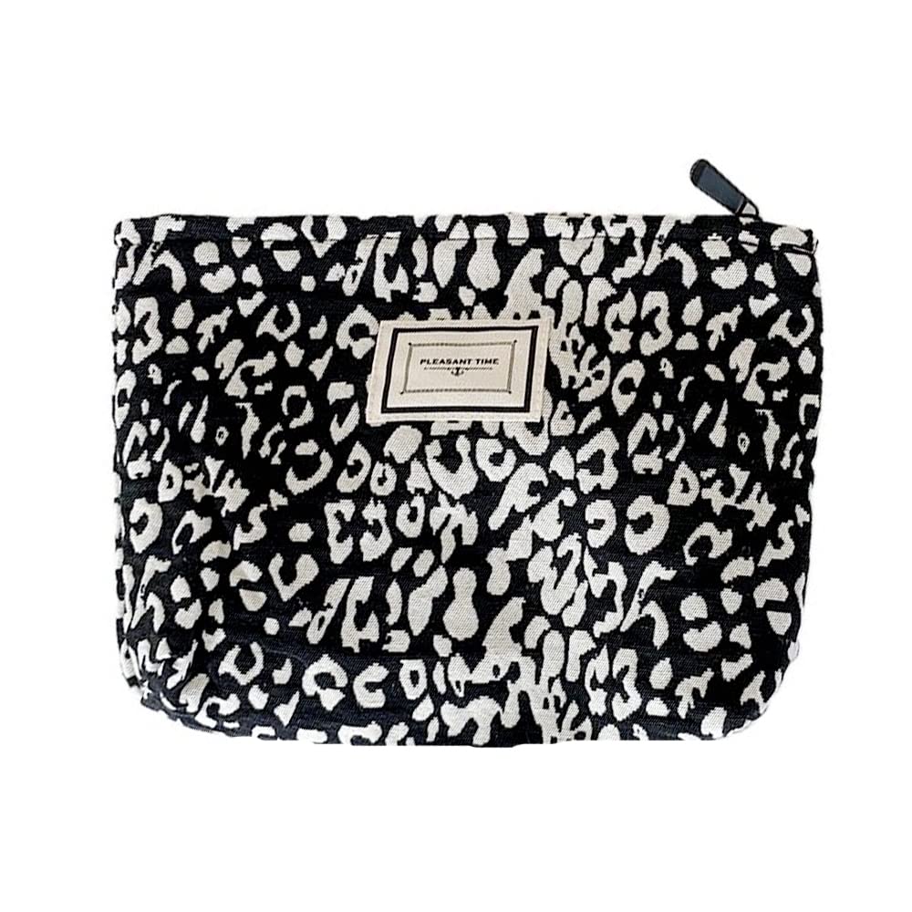 Cosmetic Bags for Women, Large Floral Makeup Bag for Purse, Dark Red Rose