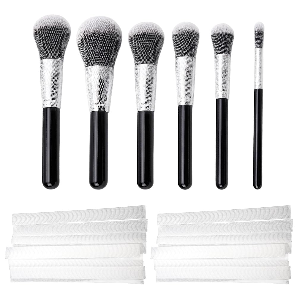 120Pcs Makeup Brush Protector Guards, Expandable Mesh Nets Anti-Dust Anti-Frizz Sleeves, Keep Bristles In Perfect Shape
