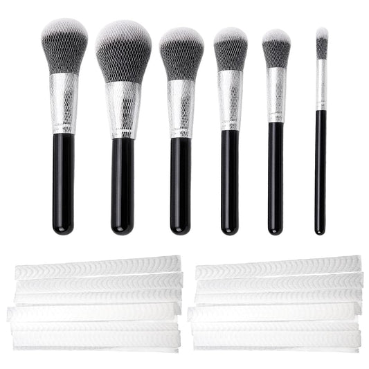 120Pcs Makeup Brush Protector Guards, Expandable Mesh Nets Anti-Dust Anti-Frizz Sleeves, Keep Bristles In Perfect Shape