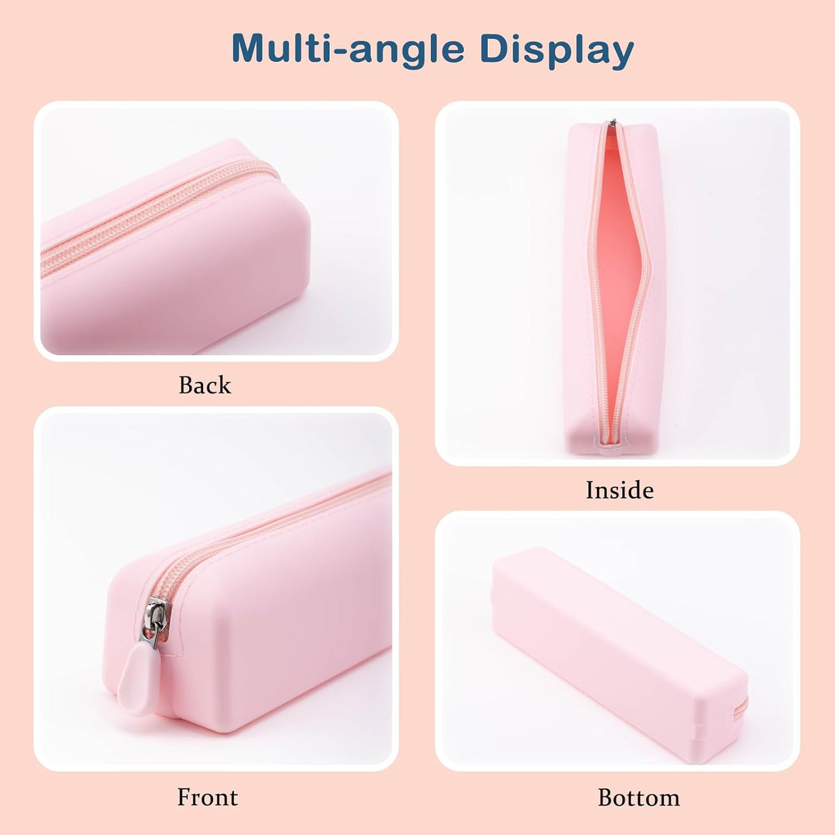 RSRSLEII Cute Silicone Makeup Brush Holder (01Light Pink)