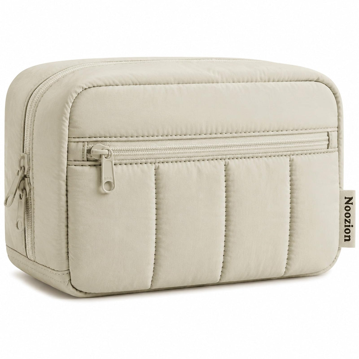 Noozion Makeup Bag Travel Toiletry Bag, Puffy Padded Cosmetic Bag for Women, Makeup Organizer Case, Wide-open Pouch Purse, Travel Essentials