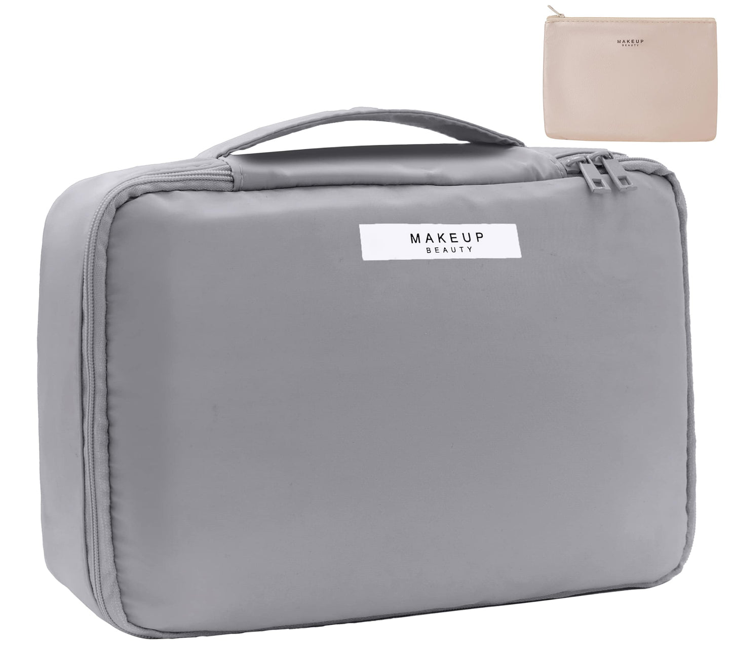 Queboom Travel Makeup Bag Cosmetic Bag Toiletry Bag for Women & Men, Green