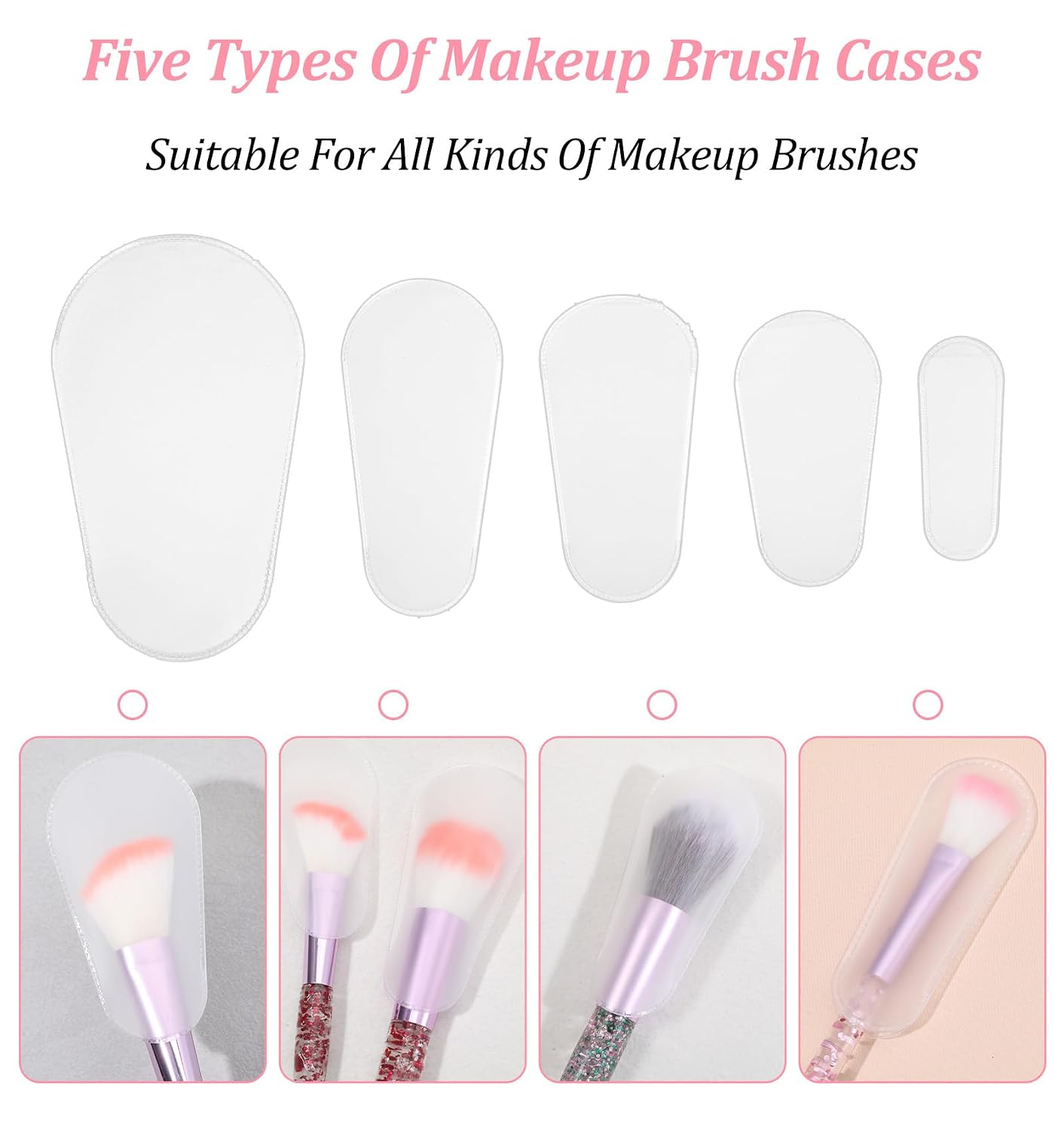 20pcs Makeup Brush Cover,Dust-Proof Durable and Lightweight