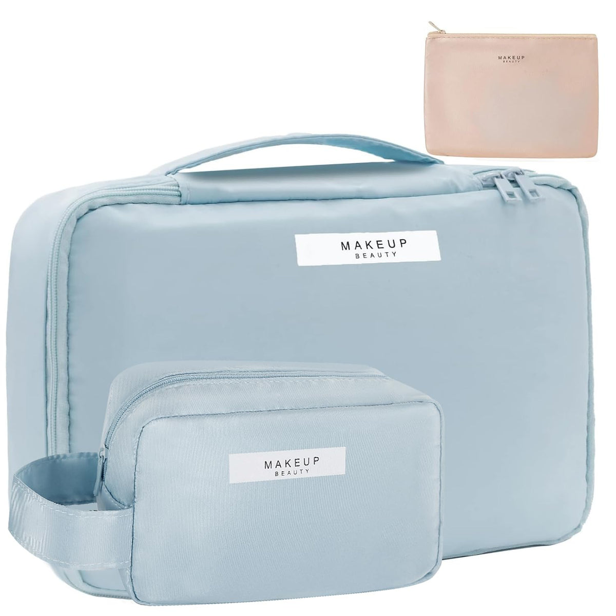 Queboom Travel Makeup Bag Cosmetic Bag Toiletry Bag for Women & Men, Green