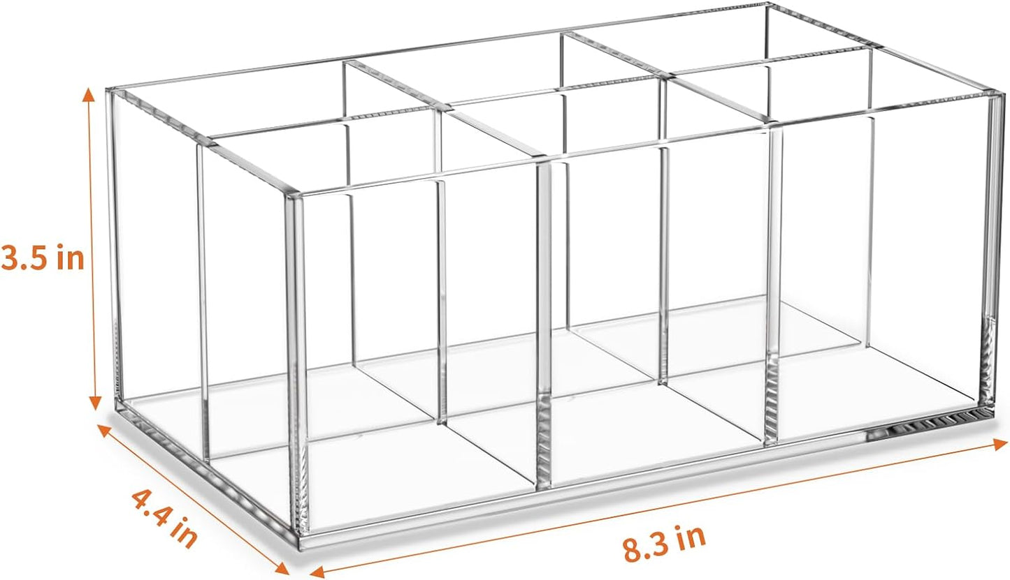 HIIMIEI Clear Makeup Brush Holder Organizer