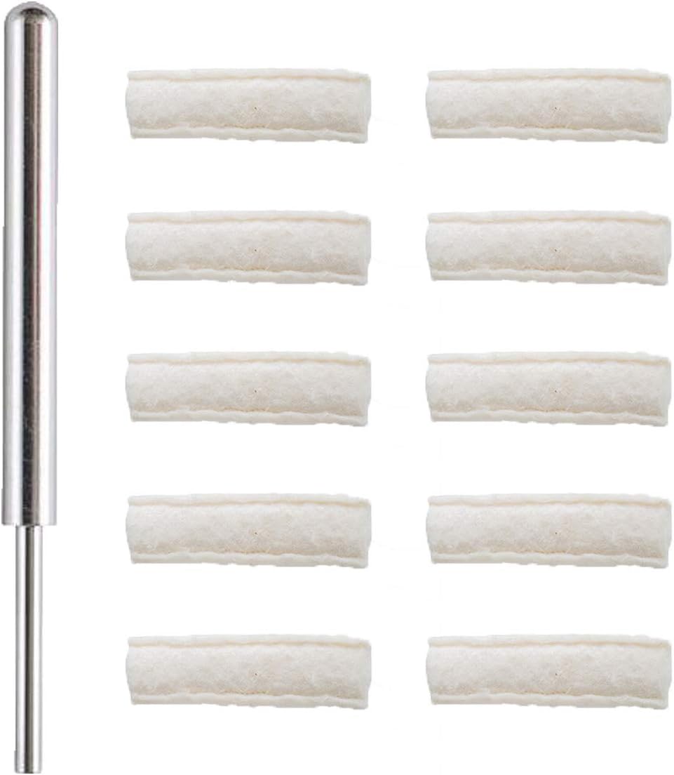 Type 316 Stainless Steel Anodes (Bit) with Sleeves for Brush Plating (Stainless Steel Bit with (10) 1/4" Cotton & (10) Wooley Sleeves)
