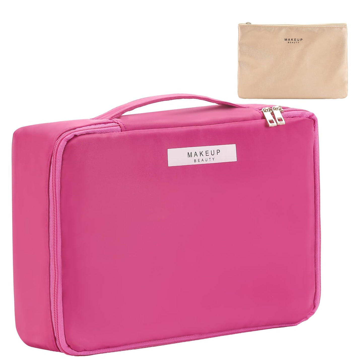 Queboom Travel Makeup Bag Cosmetic Bag Toiletry Bag for Women & Men, Green