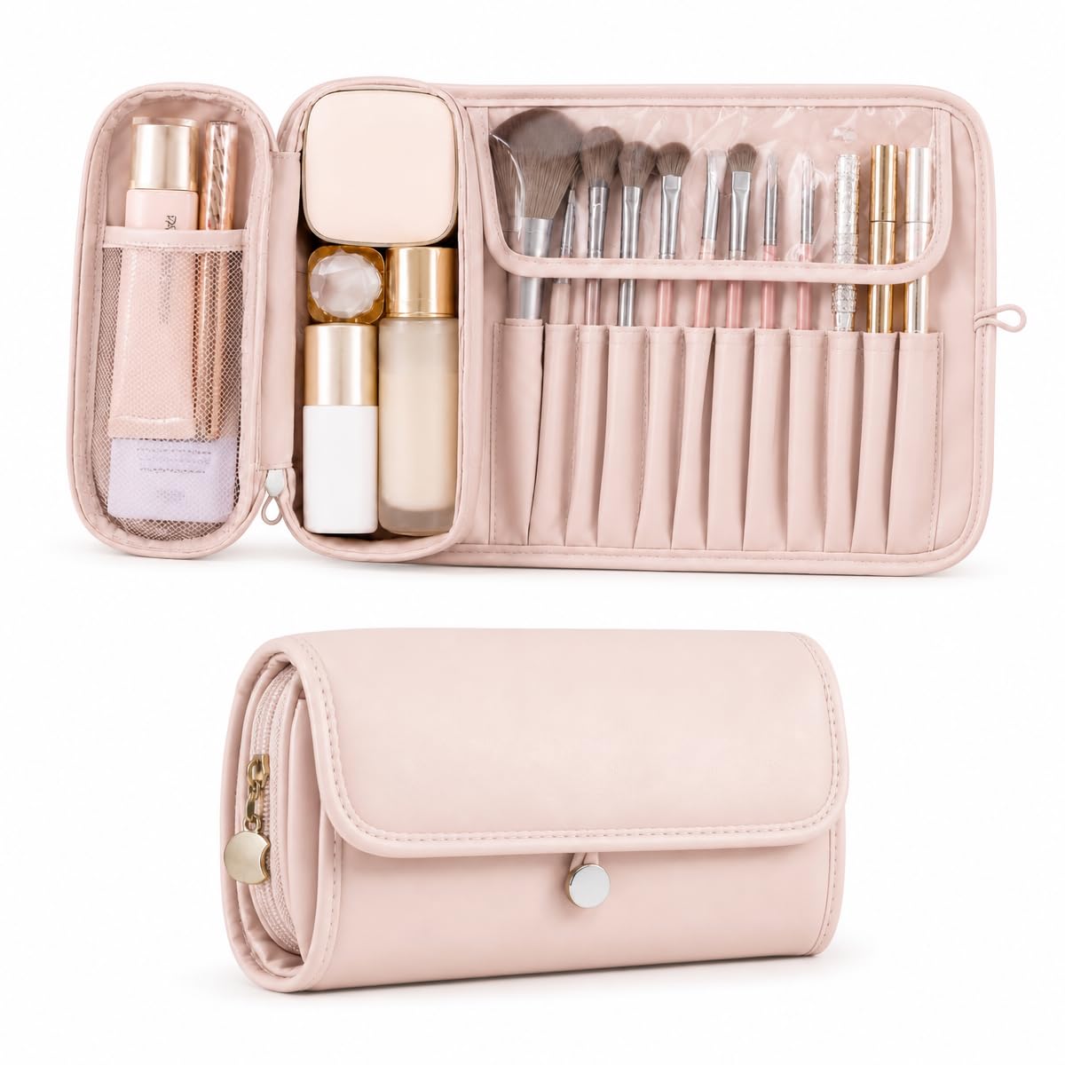 Makeup Brush Bag, Travel Makeup Brush Case