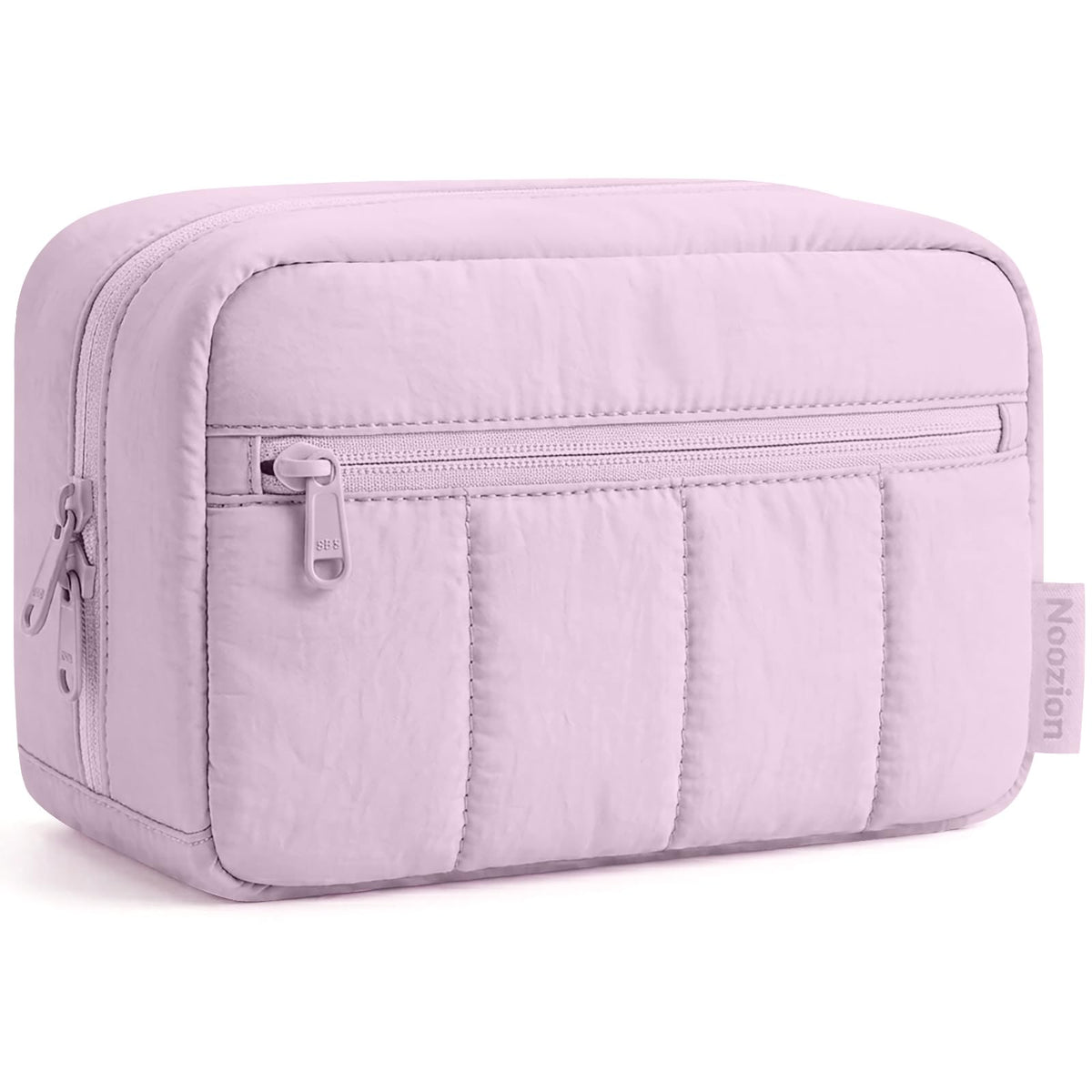 Noozion Makeup Bag Travel Toiletry Bag, Puffy Padded Cosmetic Bag for Women, Makeup Organizer Case, Wide-open Pouch Purse, Travel Essentials