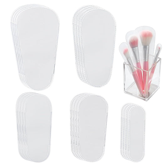 20 Pcs Cosmetic Brush Protectors, Make Up Brushes Covers for Safe Storage and Travel, Portable Multiple Sizes Cosmetic Brushes Guards Caps, Lightweight and Durable Plastic Dustproof Brush Guards