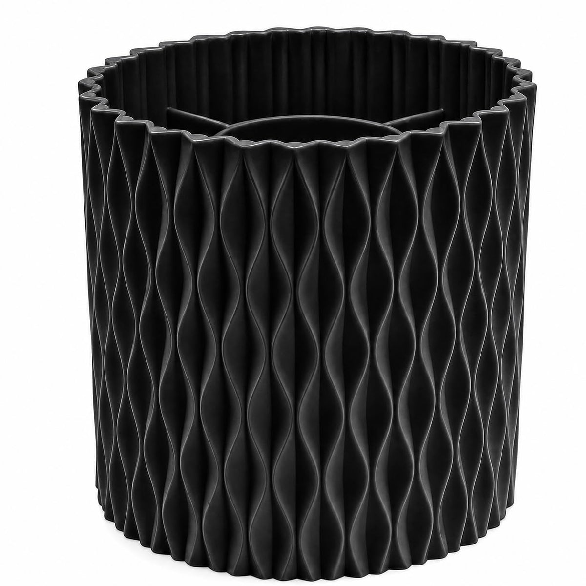 360° Rotating Makeup Brush Holder Organizer, White