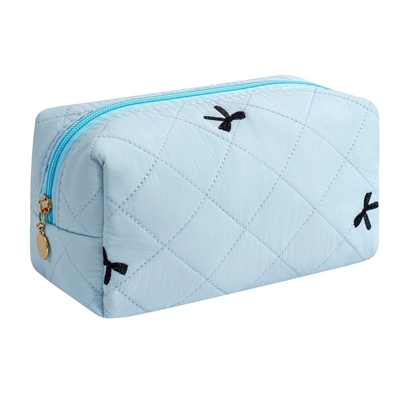 Makeup Bag Travel Cosmetic Bag for Women Girls, Zipper Make Up Pouch, Floral Flowers Toiletry Organizer Makeup, Portable Storage Cosmetic Travel Cloth Bag (Pink)