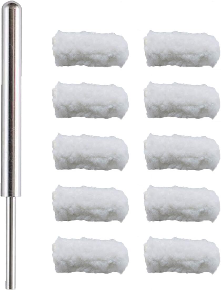 Type 316 Stainless Steel Anodes (Bit) with Sleeves for Brush Plating (Stainless Steel Bit with (10) 1/4" Cotton & (10) Wooley Sleeves)