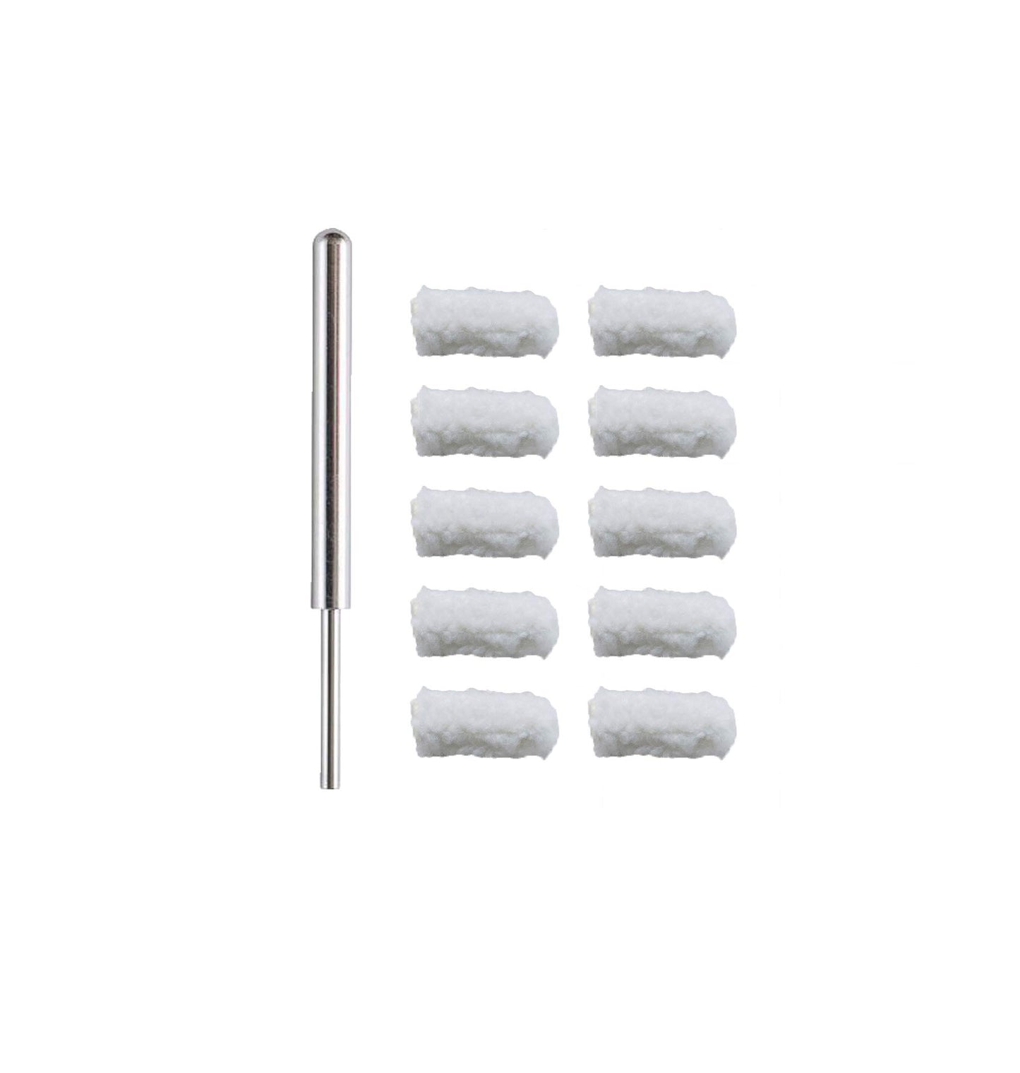 Type 316 Stainless Steel Anodes (Bit) with Sleeves for Brush Plating (Stainless Steel Bit with (10) 1/4" Cotton & (10) Wooley Sleeves)