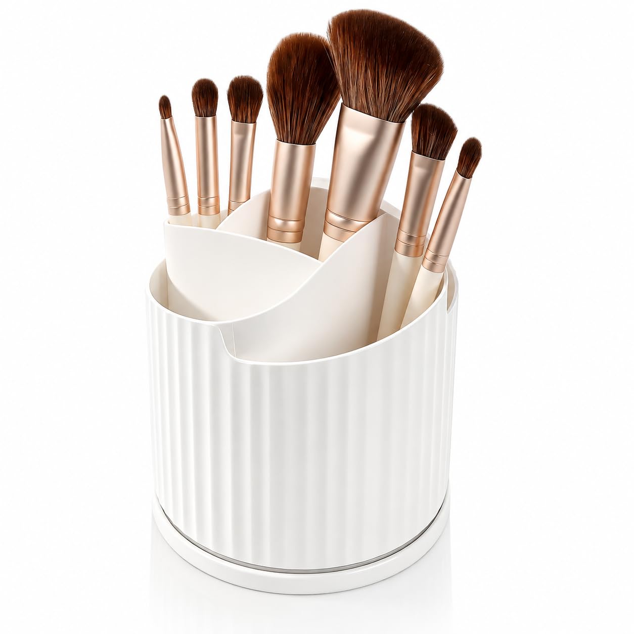 Anyoifax 360 Rotating Makeup Brush Holder Make Up Brushes Organizer, White