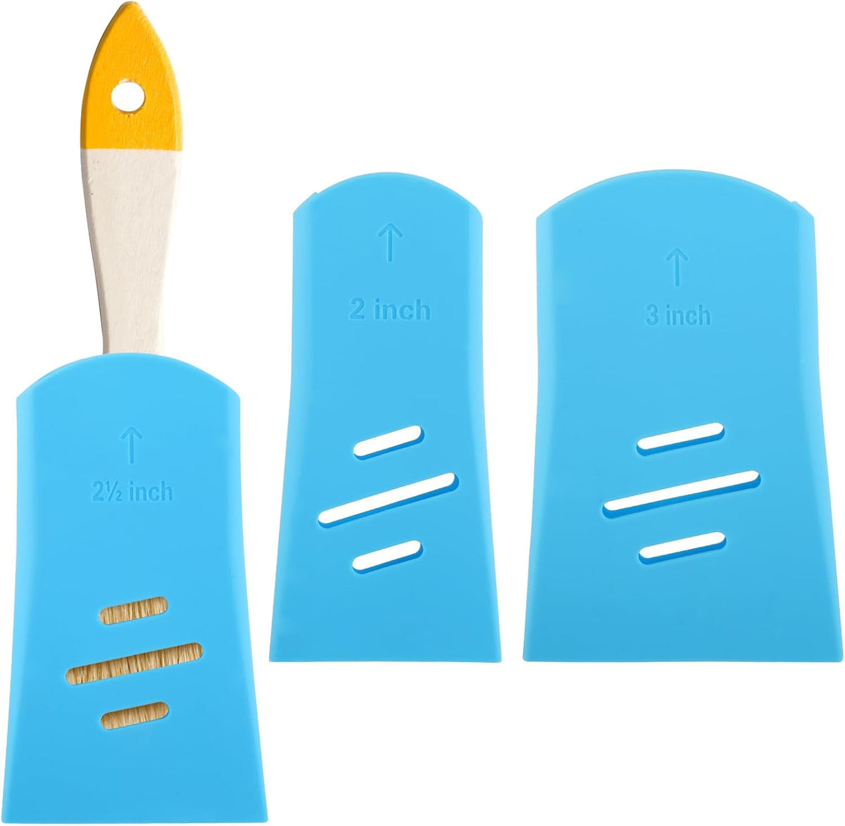 3Pack Paint Brush Protector Covers, Silicone Protective Sleeve for Holds 2" 2.5" 3" Brush