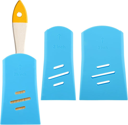 3Pack Paint Brush Protector Covers, Silicone Protective Sleeve for Holds 2" 2.5" 3" Brush