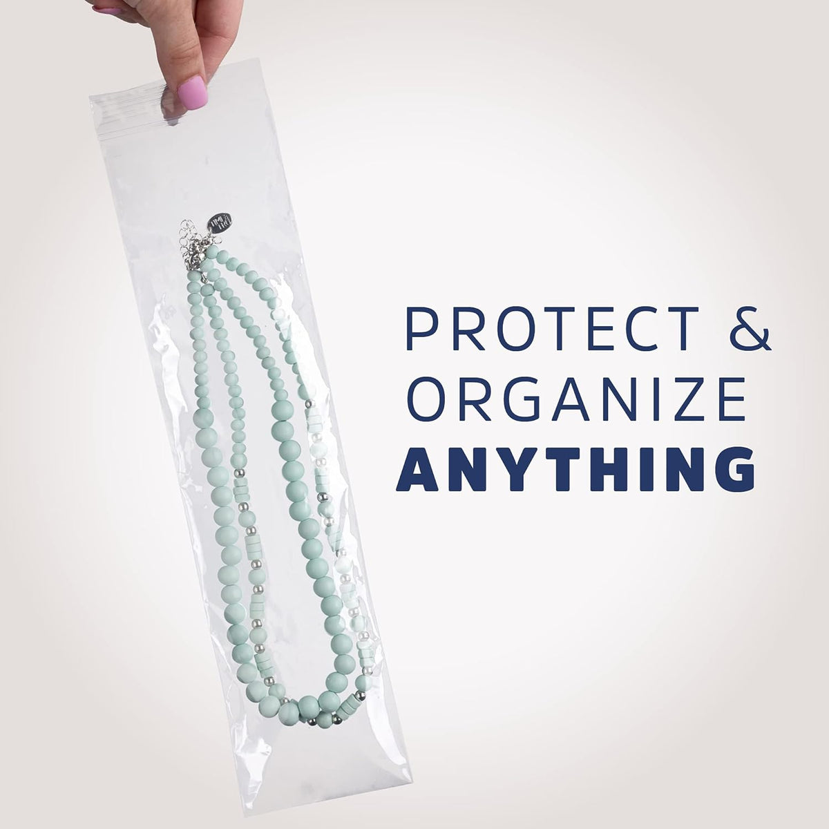 3" x 10" Long Zip Bags, 1000 Pack, Clear Plastic Reclosable Zip Baggies, 2 Mil Thick, Resealable Poly Bags for Packaging Insence, Necklaces, Jewelry & Office Supplies. GPI