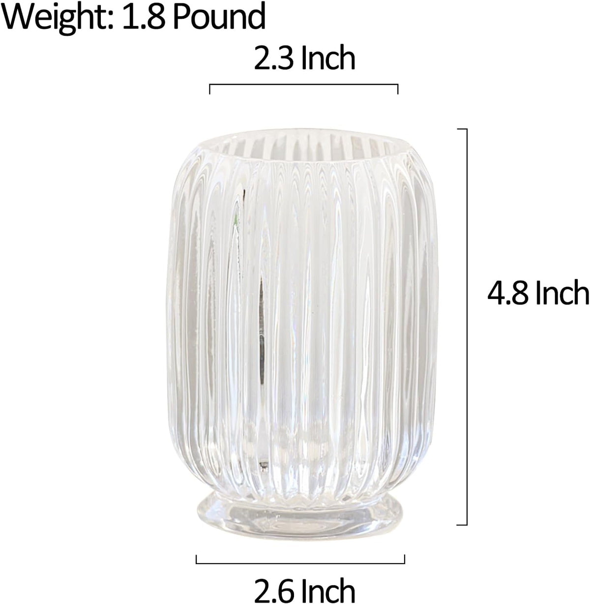 Crystal Makeup Brush holder Organizer, Vintage Make Up Brush Cup Pen Pencil Holder striped vase, Comb Brushes Pen Pencil Storage Box Container (Clear)