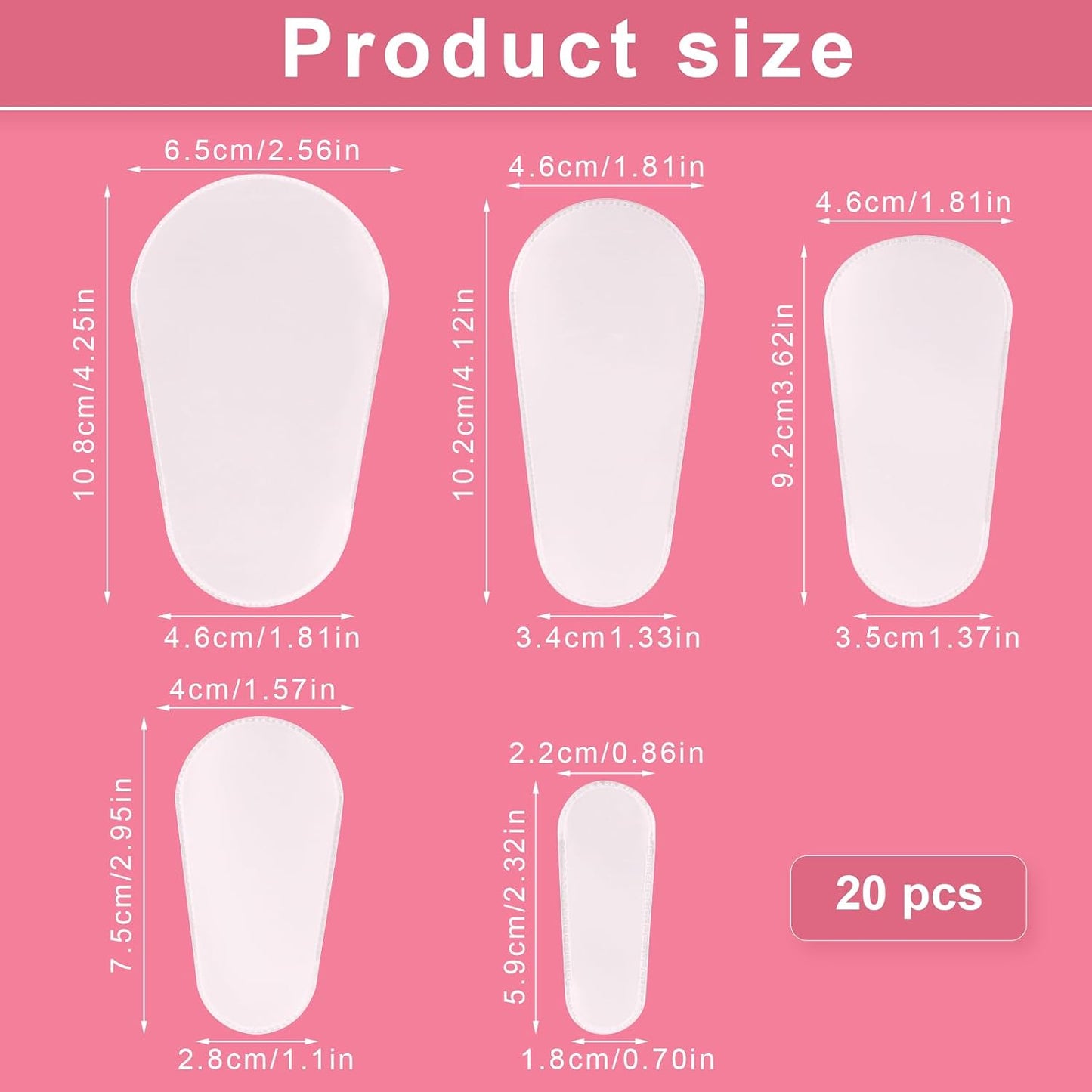 20pcs Makeup Brush Covers, 5 Sizes Clear Make up Brush Protective Protector Sleeves Dustproof Waterproof Cosmetic Brushes Guards Caps for Travel & Daily Storage Organizer