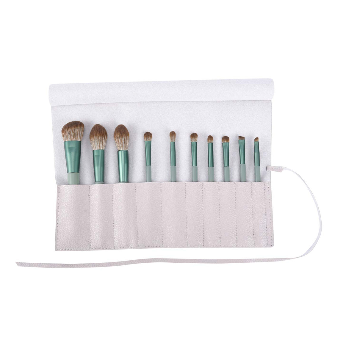 Bird&Fish Makeup Brush Case Travel, makeup brush case roll up,brush holder makeup,Holder Organizer Brushes Pouch Cosmetic Bag for Travel，Rolling Bag Storage Case PU Leather