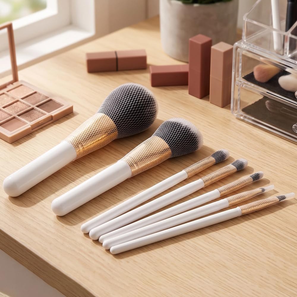 120Pcs Makeup Brush Protector Guards, Expandable Mesh Nets Anti-Dust Anti-Frizz Sleeves, Keep Bristles In Perfect Shape