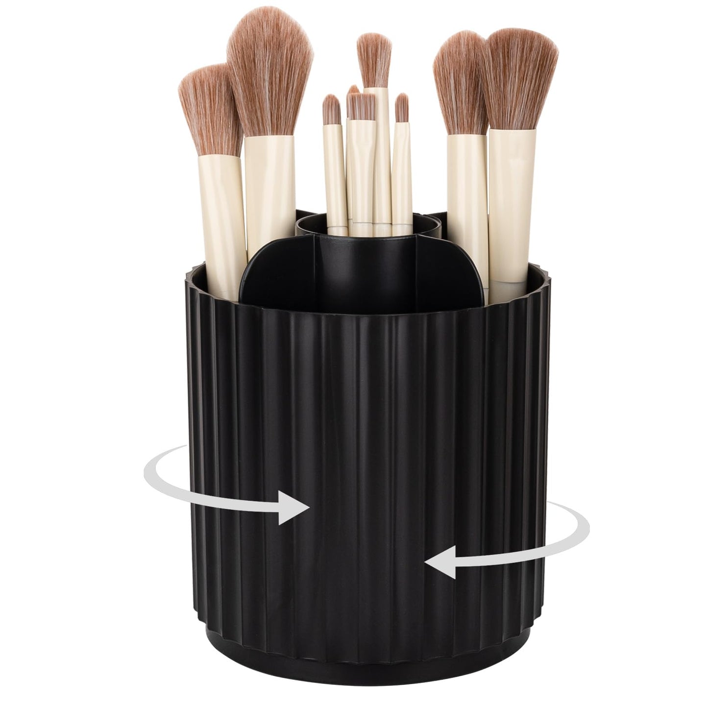 Anyoifax 360 Rotating Makeup Brush Holder Make Up Brushes Organizer, White