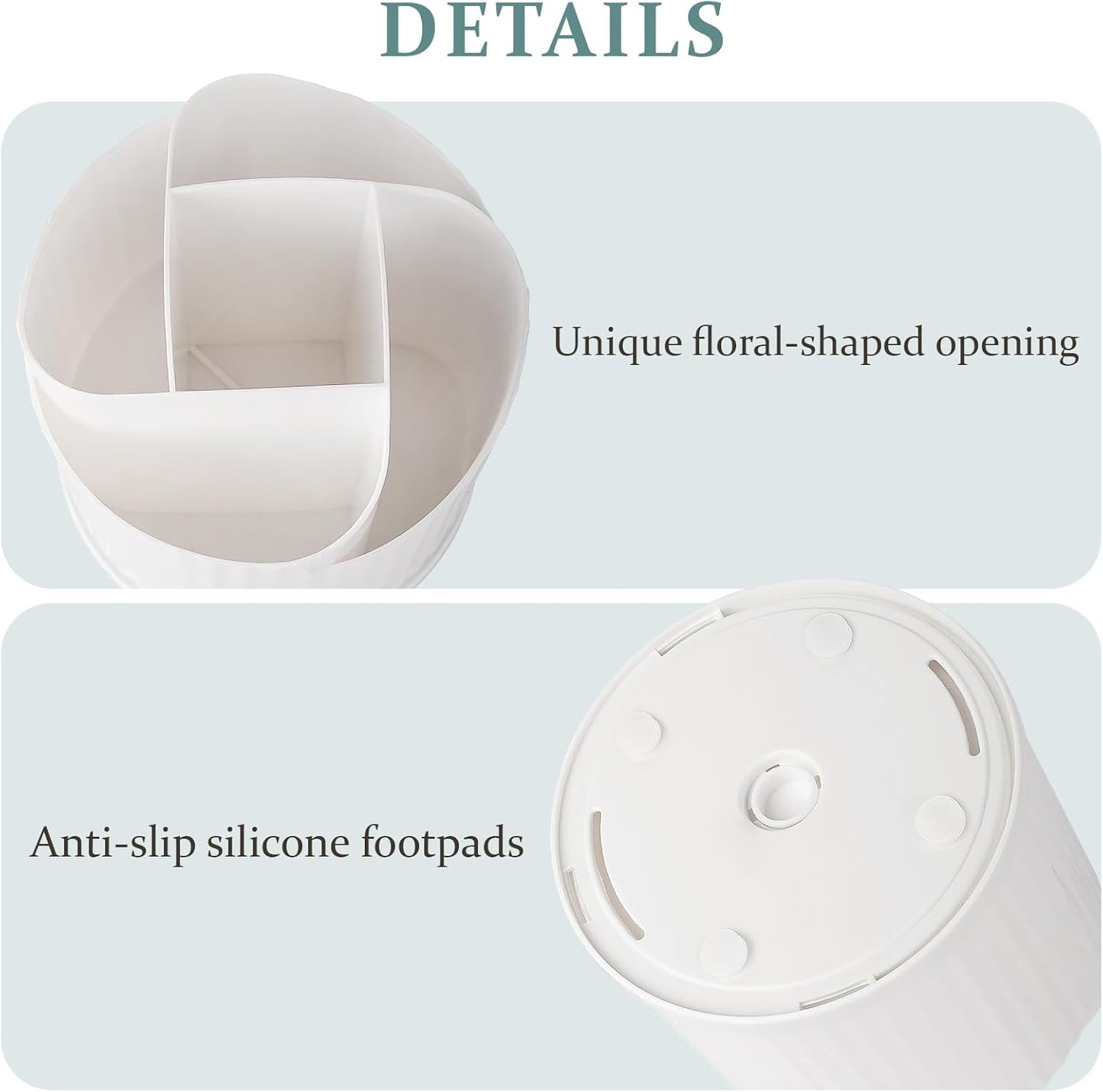 Anyoifax 360 Rotating Makeup Brush Holder Make Up Brushes Organizer, White