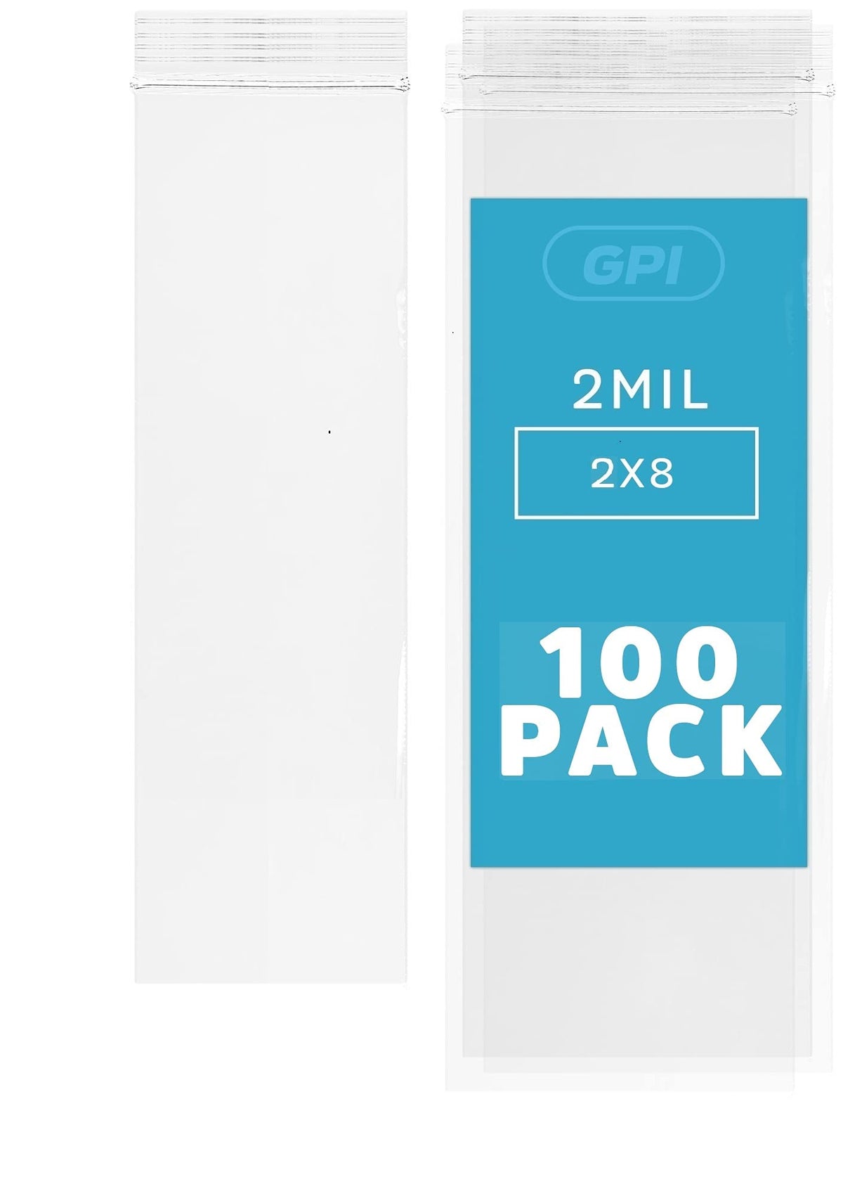 3" x 10" Long Zip Bags, 1000 Pack, Clear Plastic Reclosable Zip Baggies, 2 Mil Thick, Resealable Poly Bags for Packaging Insence, Necklaces, Jewelry & Office Supplies. GPI