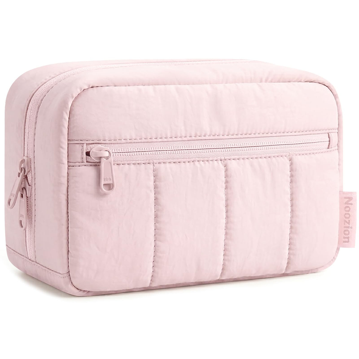 Noozion Makeup Bag Travel Toiletry Bag, Puffy Padded Cosmetic Bag for Women, Makeup Organizer Case, Wide-open Pouch Purse, Travel Essentials