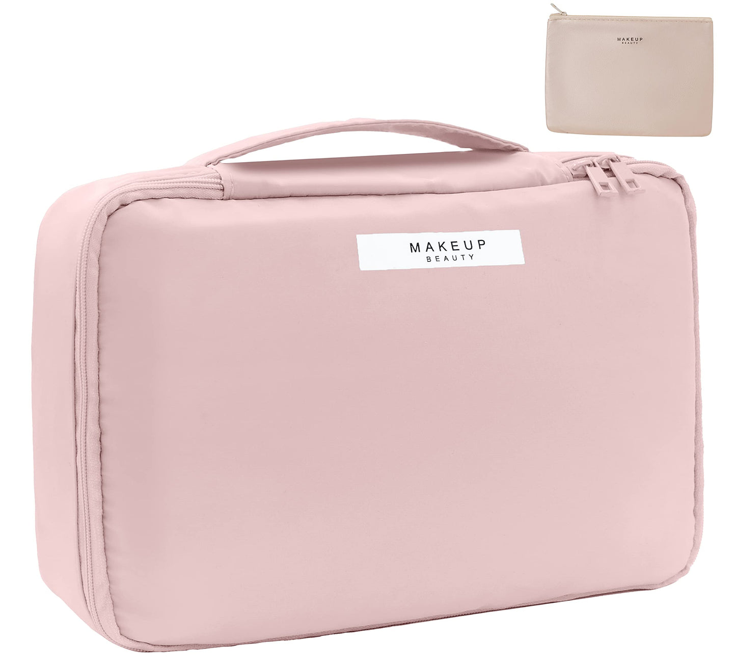 Queboom Travel Makeup Bag Cosmetic Bag Toiletry Bag for Women & Men, Green