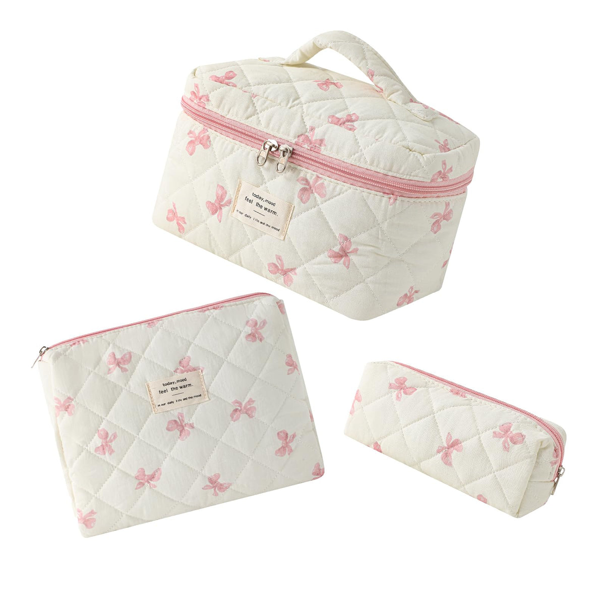 uekeboag Large Travel Quilted Makeup Bag for Women