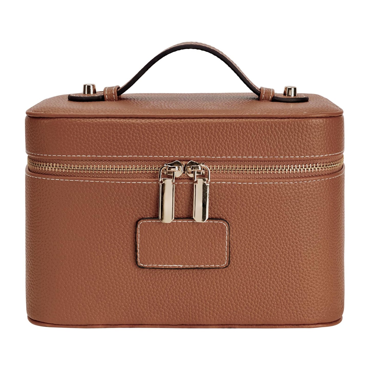 Makeup Case for Women, Leather Makeup Bag Cosmetic Case with Removable Divider, Large Capacity Waterproof Portable Travel Toiletry Make up Organizer Case