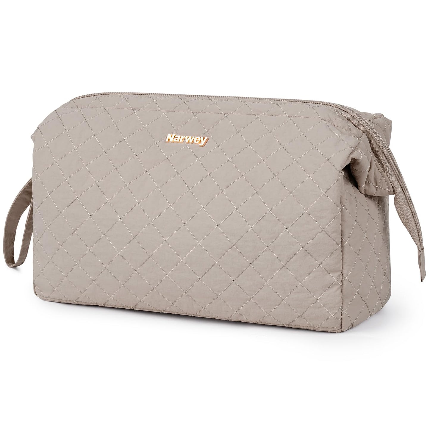 Narwey Travel Makeup Bag Toiletry Bag, Wide Open Cosmetic Bag for Women