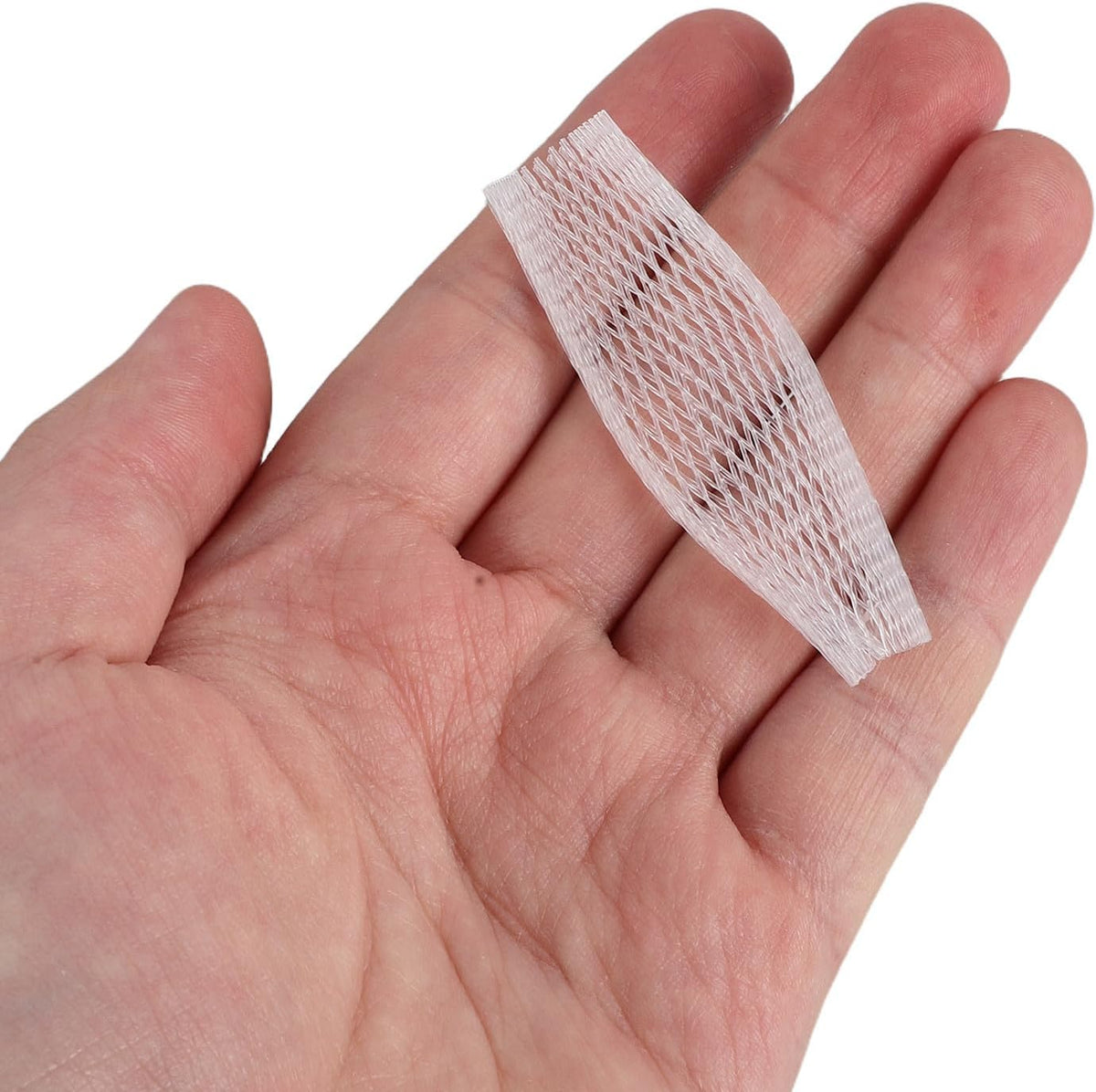 Healeved 200pcs Plastic Sewing Quilting Threads Spools Nets and Cosmetic Brush Mesh Cover Protector Sleeves, Soft Stretchable Breathable Mesh for Makeup Brushes, for Sewing Rooms and Daily