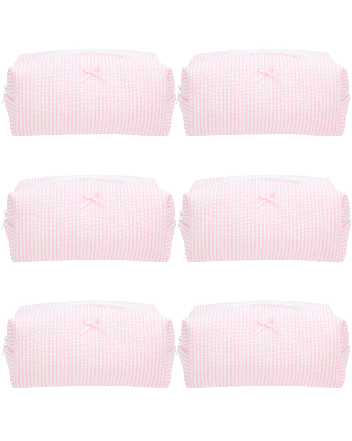 PAZIMIIK Cozy Makeup Bag for Women,Zipper Cosmetic Pouch,Stripe Blue